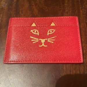 Red Charlotte Olympia card holder